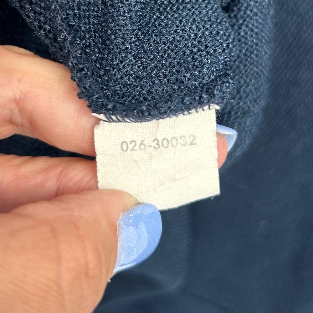 Vintage IZOD‎ Lacoste Mens XL V Neck Sweater Blue Long Sleeve Acrylic Knit - Picture 6 of 7